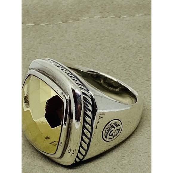 David Yurman Albion Faceted Dome Ring in 18kt Gold/Sterling  Size 6 - Picture 5 of 8